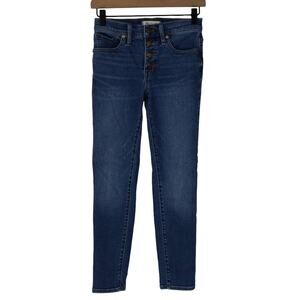 Madewell 9" Mid-Rise Skinny Crop Denim Jeans Size 24